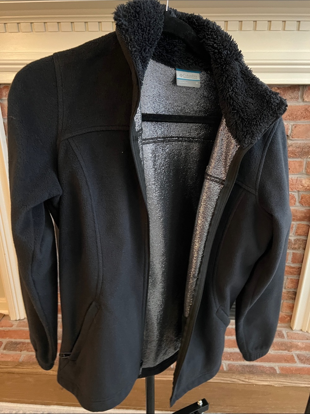 Columbia Black Plush-Fleece Performance Full-Zip Jacket